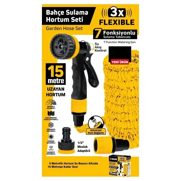 Sgs 5472 7 Fonksiyonlu Bahçe Sulama Hortum Seti - Görsel 2