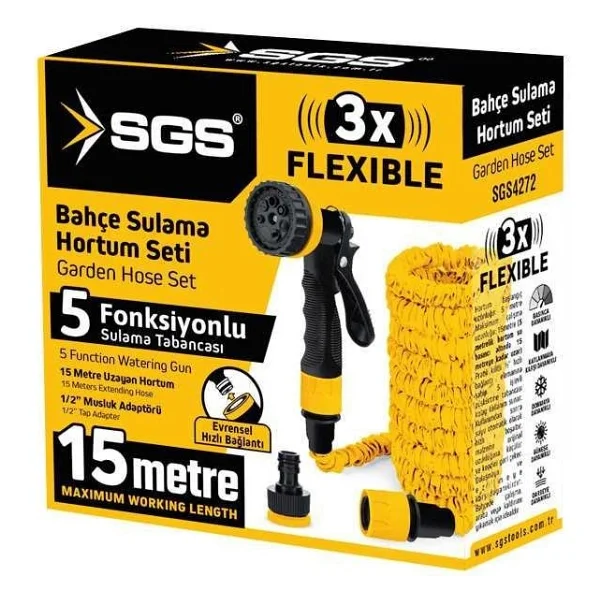 Sgs 5472 7 Fonksiyonlu Bahçe Sulama Hortum Seti - Görsel 3