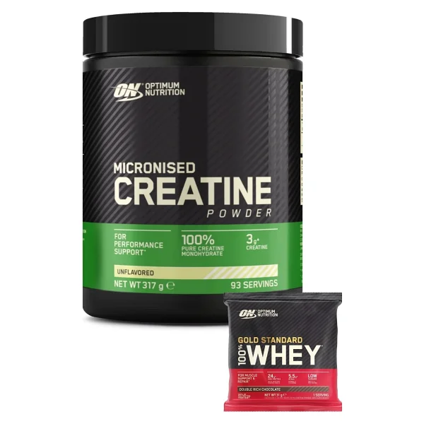 Optimum Nutrition Creatine Kreatin Aromasız 317 G 93 Servis - Whey Gold Standard Çikolata Aromalı Şase 31 G 1 Servis - Görsel 6