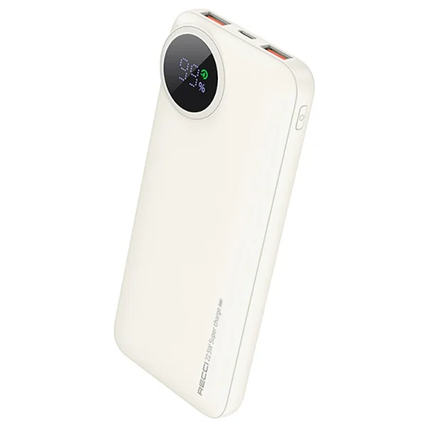 Recci RPB-P48 Krem 10000 mAh Hızlı Şarj powerbank - Görsel 5
