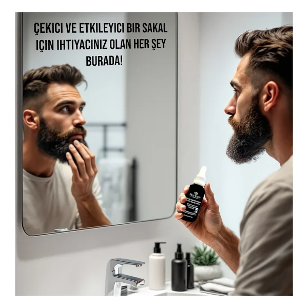 Nice Touch Kozmetik Seyrek Sakal Ve Köselik İçin Sakal Ve Bıyık Serumu - Sakal Bakım Serumu - Görsel 6