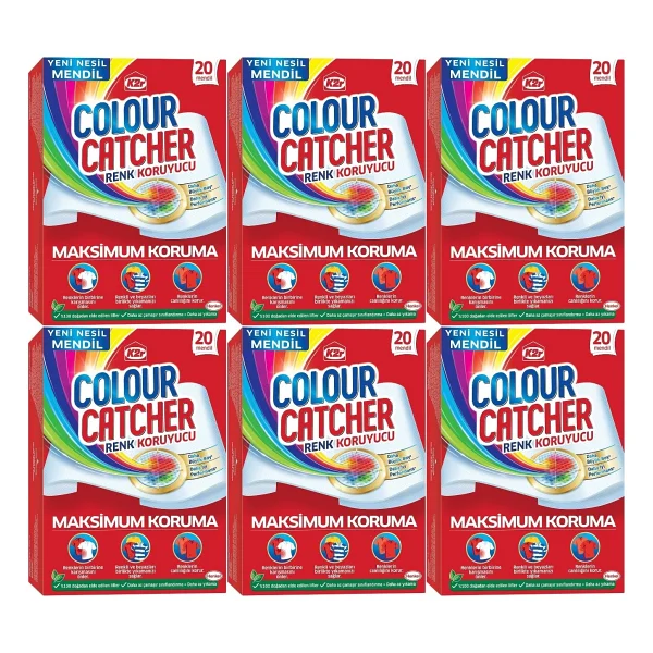 K2r Colour Catcher Renk Koruyucu Mendil 120 Li Ekonomik Pk (6pkx20) - Görsel 3