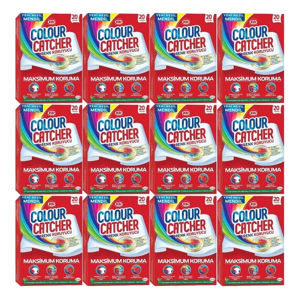 K2r Colour Catcher Renk Koruyucu Mendil 240 Lı Ekonomik Pk (12pkx20) - Görsel 3