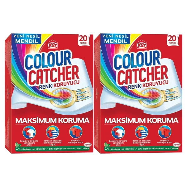 K2r Colour Catcher Renk Koruyucu Mendil 40 Lı Ekonomik Pk (2pkx20) - Görsel 3
