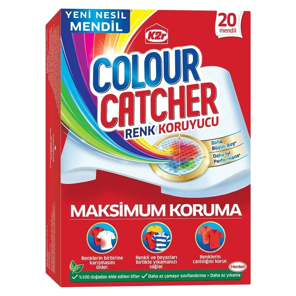 K2r Colour Catcher Renk Koruyucu Mendil 40 Lı Ekonomik Pk (2pkx20) - Görsel 2