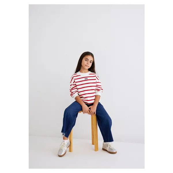Mavi Logo Baskılı 7s10038-82054 Kırmızı Çocuk Sweatshirt - Görsel 7