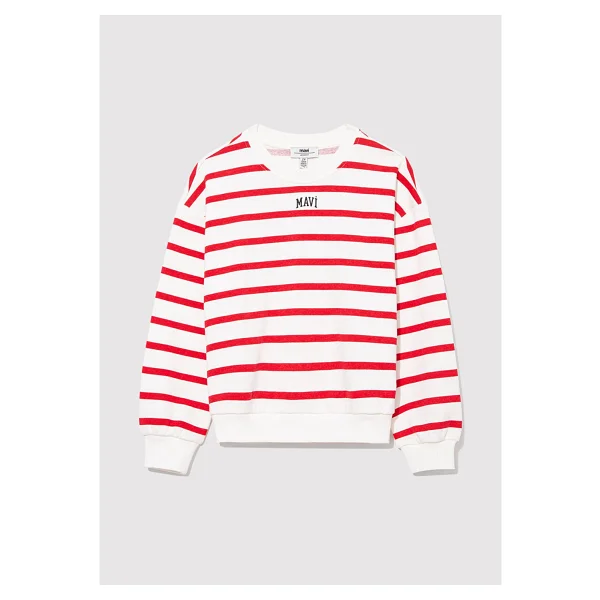 Mavi Logo Baskılı 7s10038-82054 Kırmızı Çocuk Sweatshirt - Görsel 2