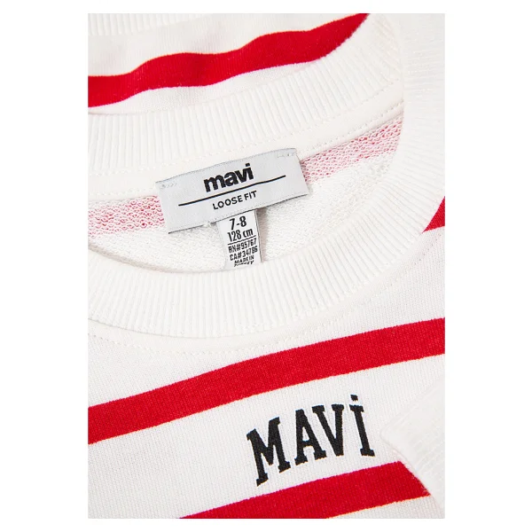 Mavi Logo Baskılı 7s10038-82054 Kırmızı Çocuk Sweatshirt - Görsel 4