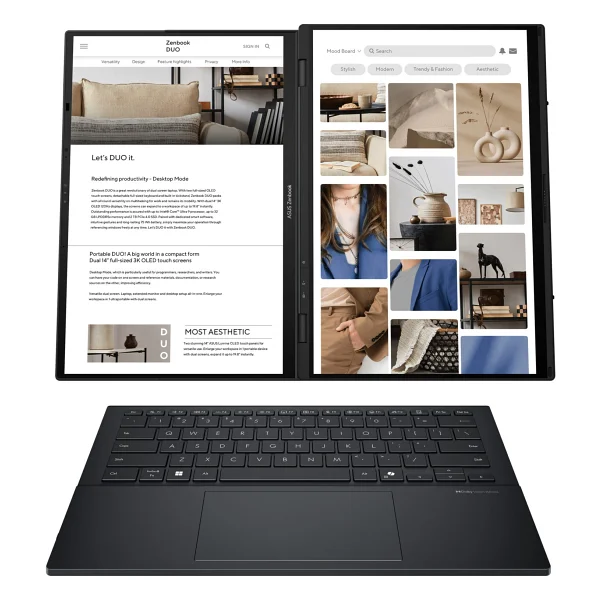 Asus Zenbook Duo Ux8406ca-Pz208w Intel Core Ultra 9 285h 32gb 2tb SSD Windows 11 Home 14" OLED Taşınabilir Bilgisayar - Gri - Görsel 10