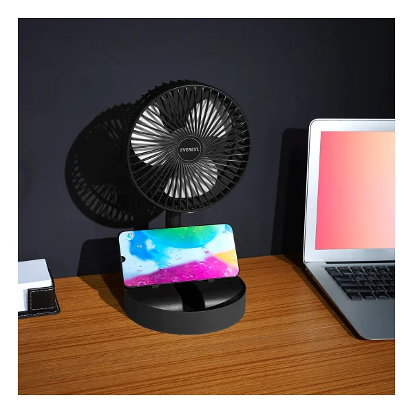Everest Efn-605 USB Siyah Masaüstü Vantilatör - Görsel 3