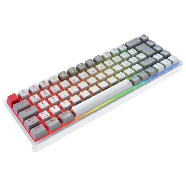 Rampage Yoru Mini Pro RGB Tkl Red Switch Kablolu/Kablosuz Mekanik Oyuncu Klavyesi - Görsel 2