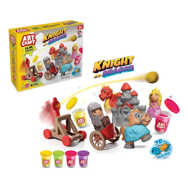 Art Craft Şövalye Ve Ejderha Oyun Hamuru Seti 280 Gr 03848 - Görsel 3