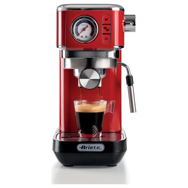 Ariete Moderna Slim 1381/13 Kırmızı Manuel Espresso Makinesi - Görsel 4