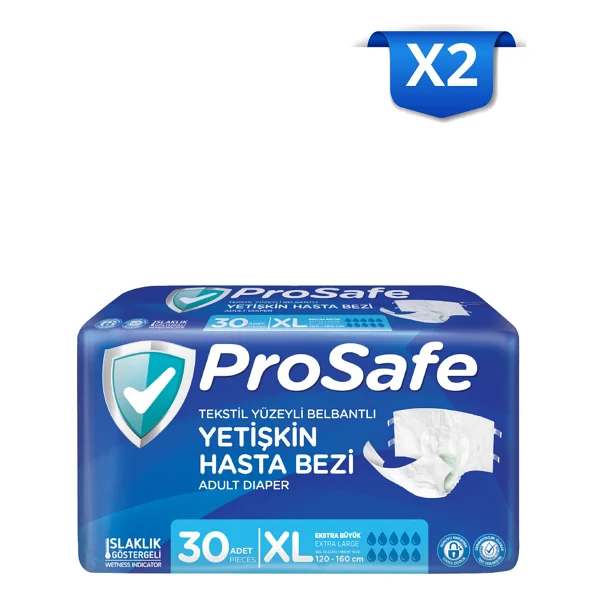 Prosafe XL Beden Yetişkin Belbantlı Hasta Bezi 30'lu X 2 Sızdırmaz Ve Yüksek Emme Gücü - Görsel 7