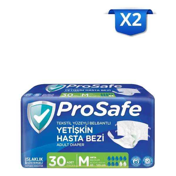 Prosafe Belbantlı Orta Boy M 30'lu 2 Adet Hasta Bezi - Görsel 5
