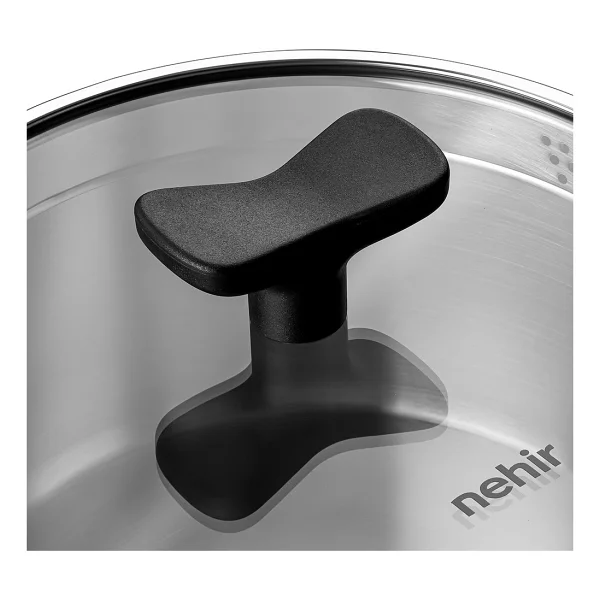 Nehir Roma 22 Cm Süzgeç Kapaklı Çelik Derin Tencere - Görsel 8
