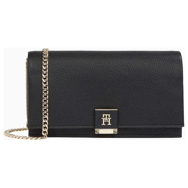 Tommy Hilfiger Heritage Flap Chain Çapraz Askılı Çanta - Siyah - Görsel 6