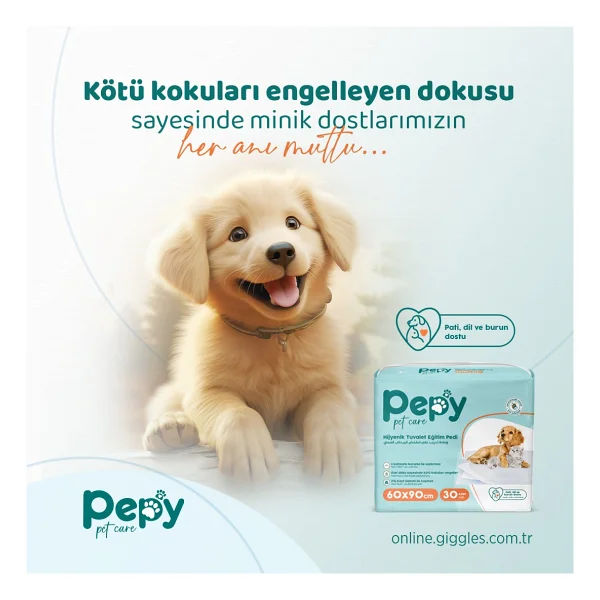 Pepy 60x90 Cm Tuvalet Eğitim Pedi 30'lu - Görsel 3
