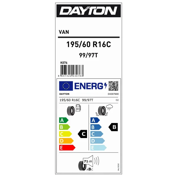 Dayton Van 195/60 R16c 99/97t Yaz Lastiği - 2025 - Görsel 2
