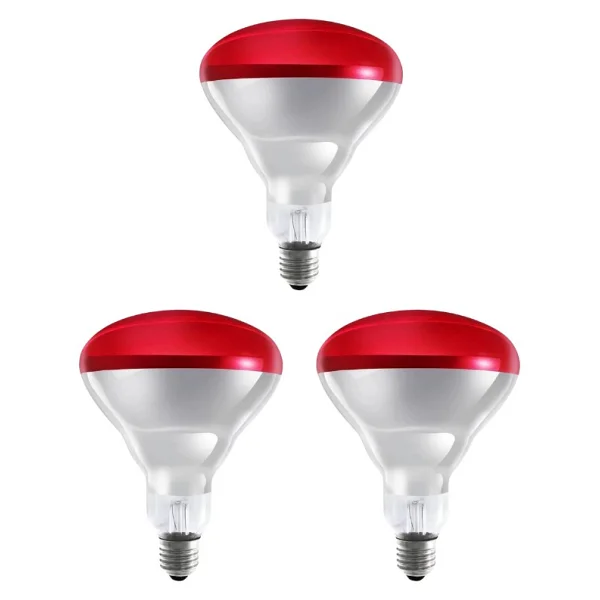 Avarson (3 Adet) 250w Kızılötesi (Infrared) Isıtıcılı Fizik Tedavi Lambası (Kırmızı Işık) E27 (Kalın Duy) - 250 W - Görsel 6