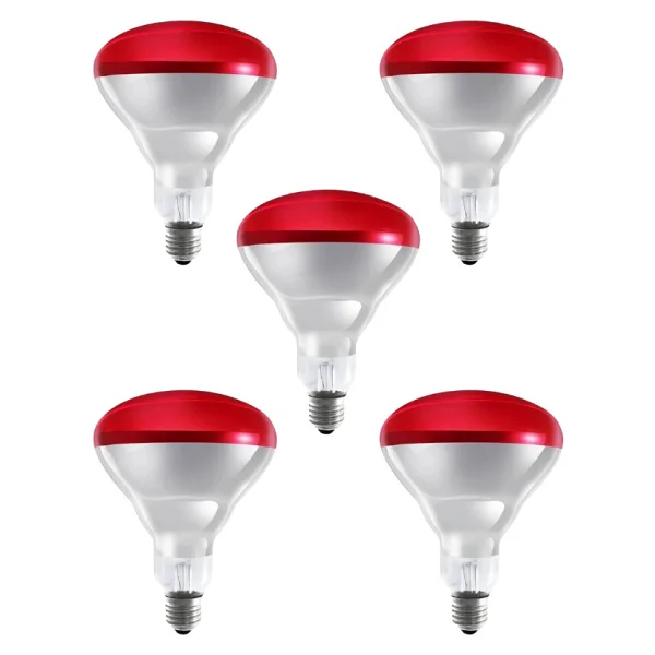 Avarson (5 Adet) 250w Kızılötesi (İnfrared) Isıtıcılı Hayvan Isıtma Ve Kuluçka Lambası (Kırmızı Işık) E27 (Kalın Duy) - Görsel 6