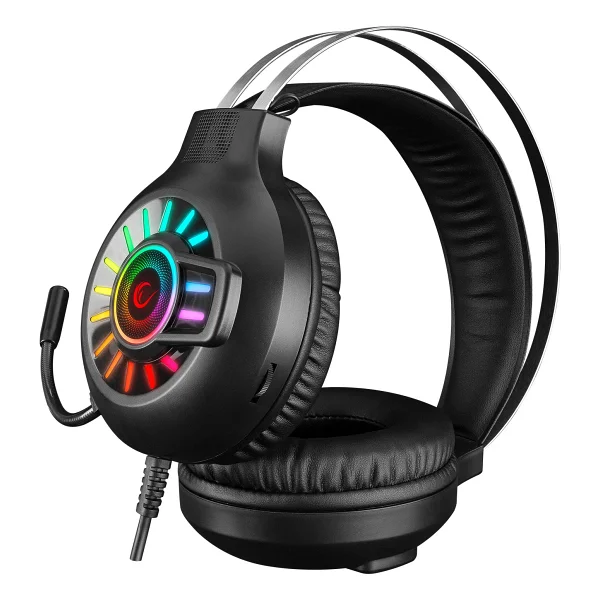 Rampage Zengibar Rm-K44 Siyah RGB 7.1 USB Kablolu Kulak Üstü Oyuncu Kulaklığı - Görsel 4