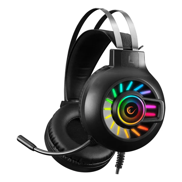 Rampage Zengibar Rm-K44 Siyah RGB 7.1 USB Kablolu Kulak Üstü Oyuncu Kulaklığı - Görsel 8