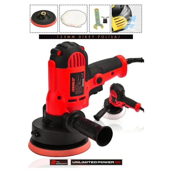 Assur 450w Elektrikli 125mm Dikey Polisaj Zımpara Makinesi - Görsel 4
