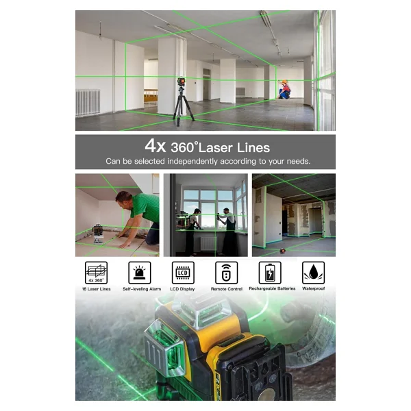 Assur Profesyonel 12v Çift Akülü 12 Köşe 360° Lazer Hizalama & Akülü Vidalama Set - Görsel 3
