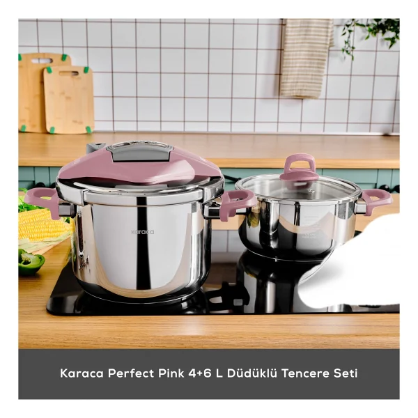 Karaca Perfect 4 Lt + 6 Lt Düdüklü Tencere Seti - Görsel 3