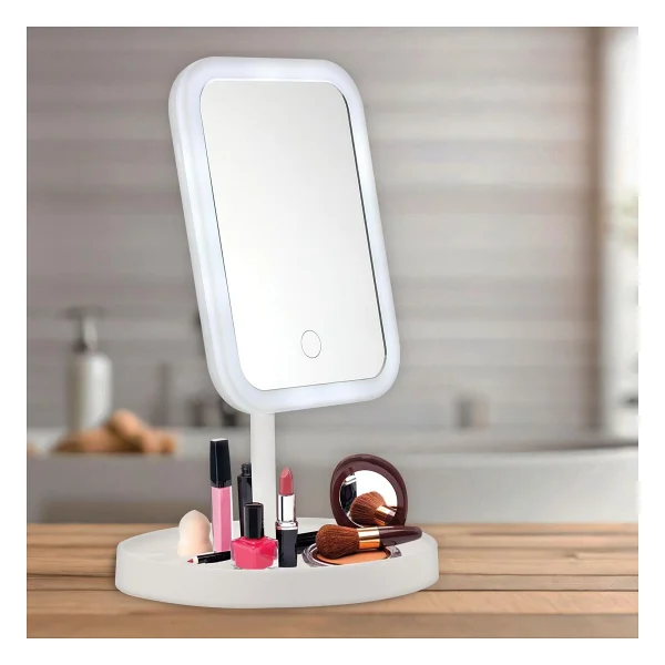 Polosmart Pbs517 Şarjlı LED Işıklı Makyaj Aynası Beyaz - Görsel 4