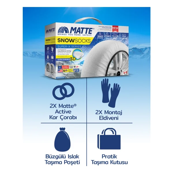 Matte Superx Series Medium Kar Çorabı - Görsel 4