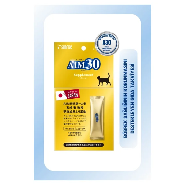 Sunrise Aım30 Kedilerin Böbrek Sağlığını Koruyan Toz Gıda Takviyesi 3.2 Gr X 7 Şase Lezzetli Atıştırmalık - Görsel 9