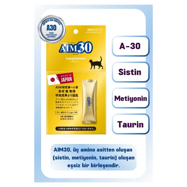 Sunrise Aım30 Kedilerin Böbrek Sağlığını Koruyan Toz Gıda Takviyesi 3.2 Gr X 7 Şase Lezzetli Atıştırmalık - Görsel 2