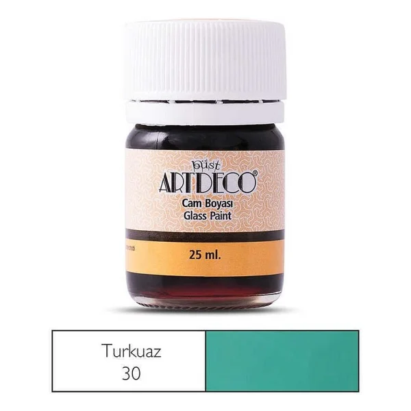 Artdeco 25 Ml Turkuaz Cam Boyası - Görsel 3