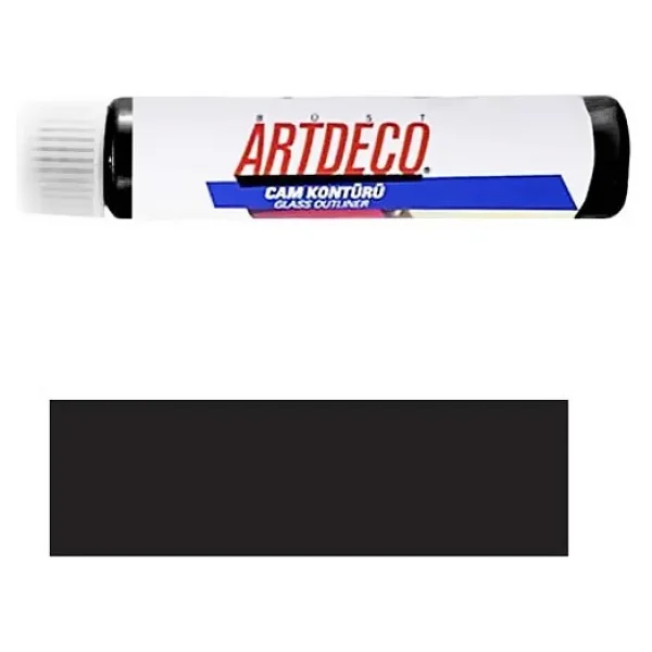 Artdeco 030b Cam Boyası Kontürü 25 Siyah 30ml - Görsel 2