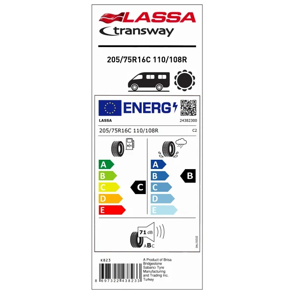 Lassa Transway 205/75 R16c 110/108r Yaz Lastiği - 2025 - Görsel 2