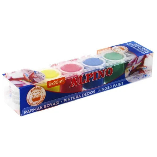 Alpino 25 Ml 6 Renk Parmak Boya - Görsel 5