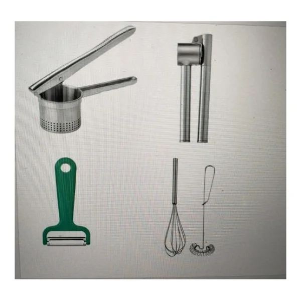 Ikea Patates Ezici ,soyucu Sarımsak Ezici ve Çıprıcı 4 Parça Bir Arada - Açık Gri - Görsel 2