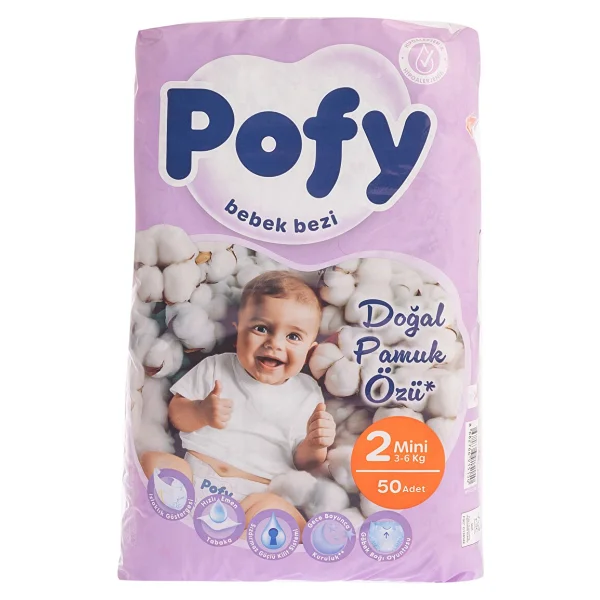 Pofy 2 Numara Mini 50'li Bebek Bezi - Görsel 5
