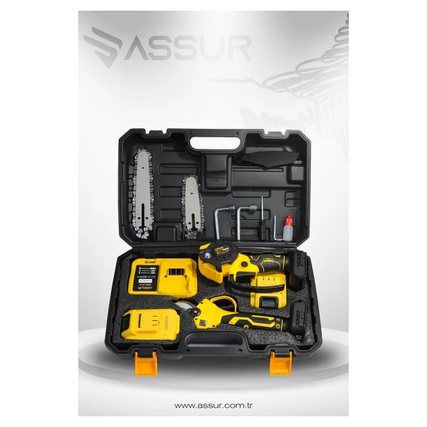 Assur 18 V Çift Akülü Ağaç Budama Makinesi - Görsel 3
