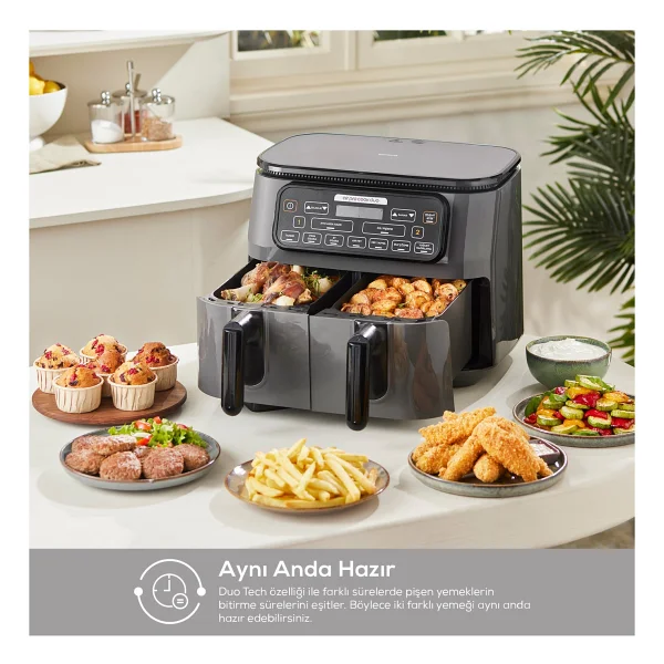 Karaca Air Pro Cook Duo Tandır Xxxl 8 Lt Rosegold Yağsız Fritöz - Görsel 3
