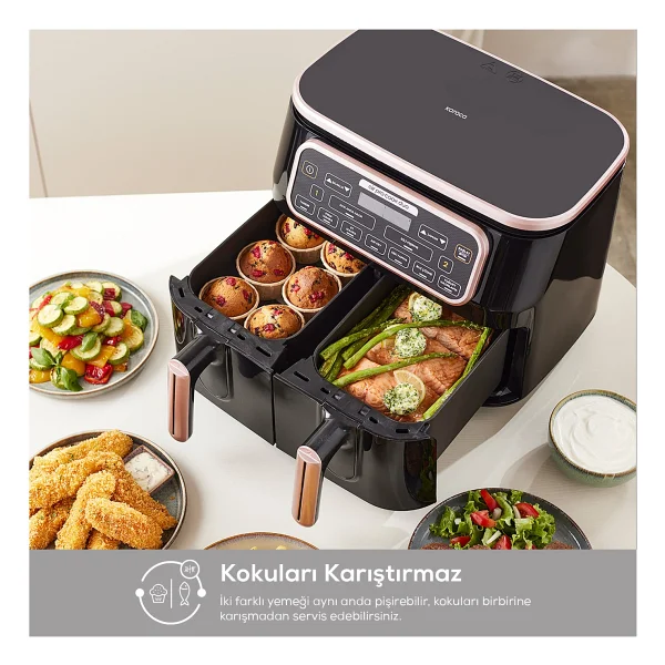 Karaca Air Pro Cook Duo Tandır Xxxl 8 Lt Rosegold Yağsız Fritöz - Görsel 4