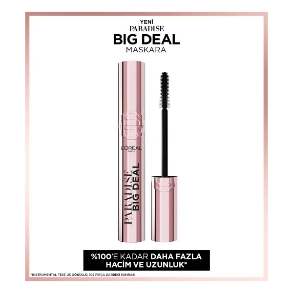 L'oreal Paris Big Deal Paradise Siyah Maskara - Görsel 7
