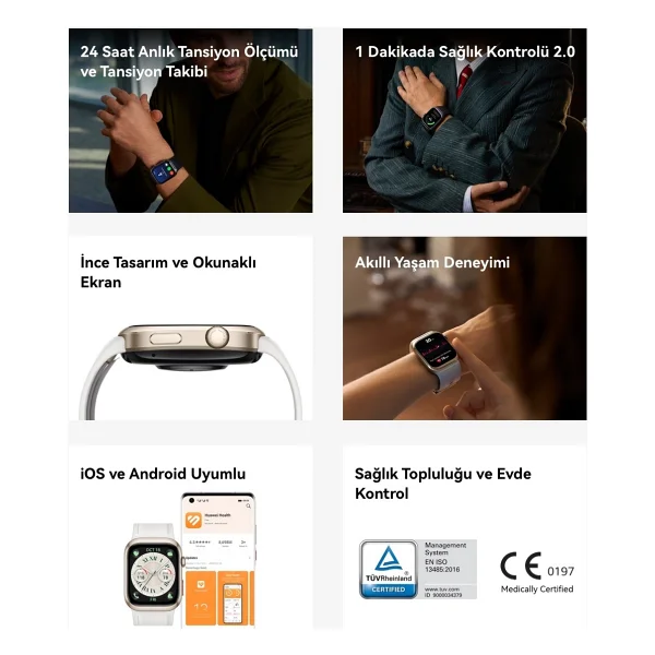 Huawei Watch D2 Altın Akıllı Saat - Görsel 2