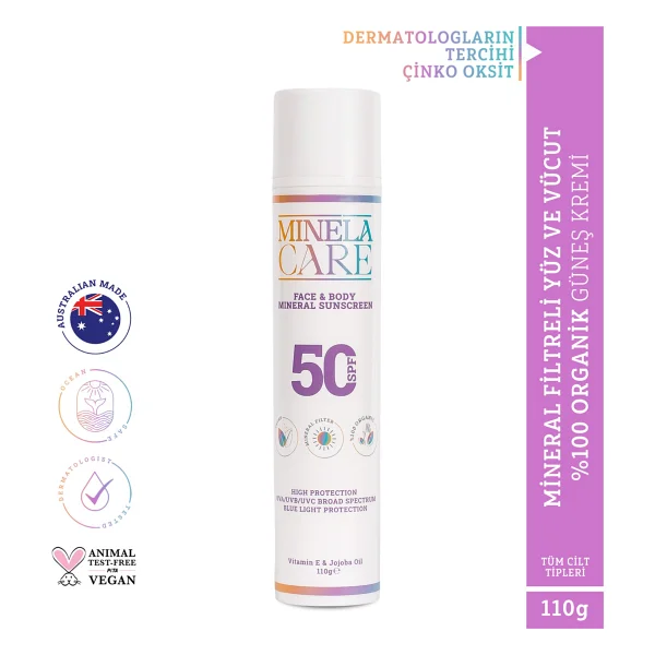 Minela Care Organik Mineral Filtreli 110 Gr 50 Faktör Bebek Ve Çocuk Güneş Kremi - Görsel 8