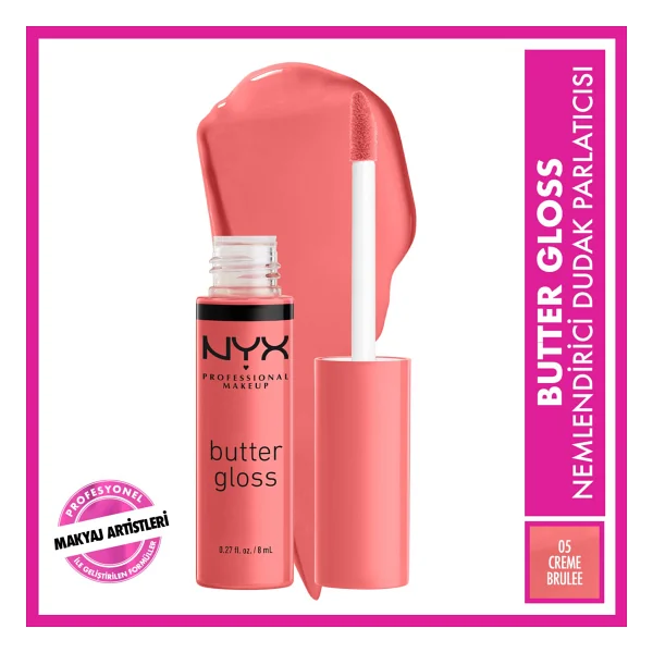 Nyx Makeup Butter Gloss Creme Brulee Dudak Parlatıcısı - Görsel 10