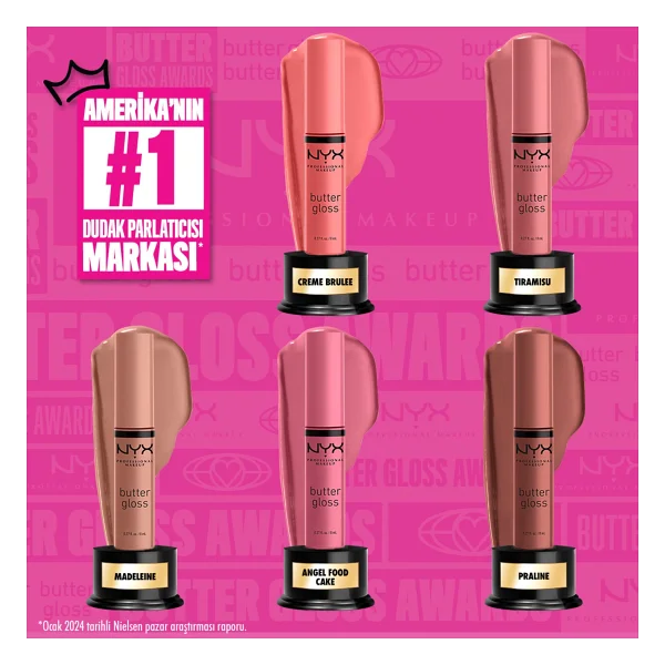 Nyx Makeup Butter Gloss Creme Brulee Dudak Parlatıcısı - Görsel 6
