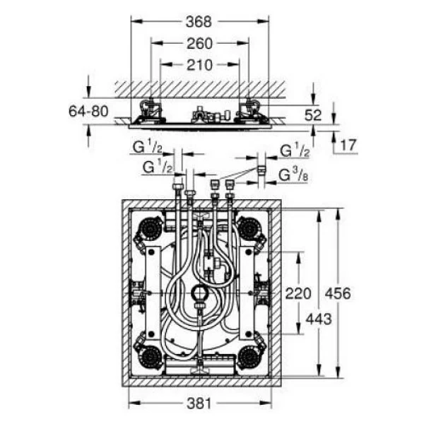 Grohe Rainshower Aqua 26888000 Gömme Tavan Duşu - Görsel 4