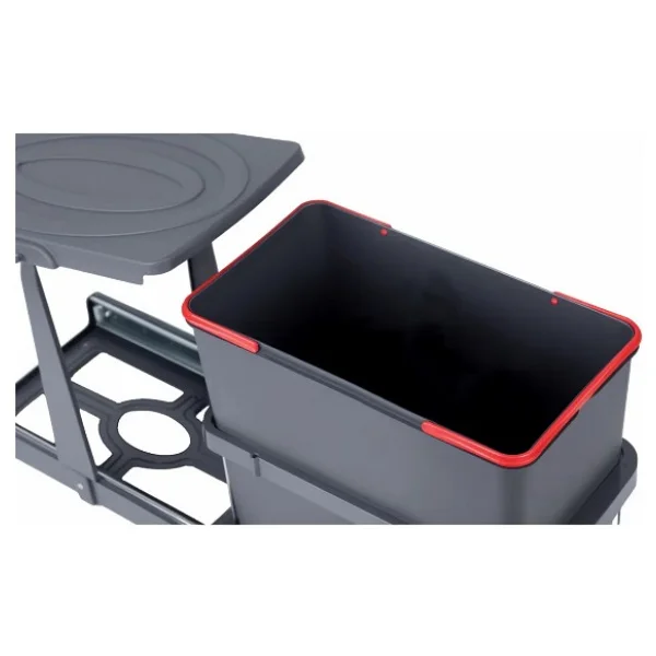 Çöp Kovası 24lt Antrasit Teleskopik Raylı - Görsel 2